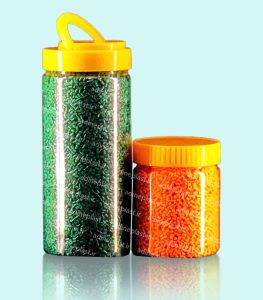 جار پلاستیکی استوانه یک کیلو عسل 700 سی سی