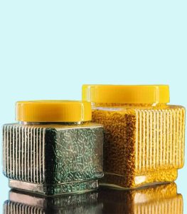 جار پلاستیکی نیم کیلو عسل دیپلمات 350 میل